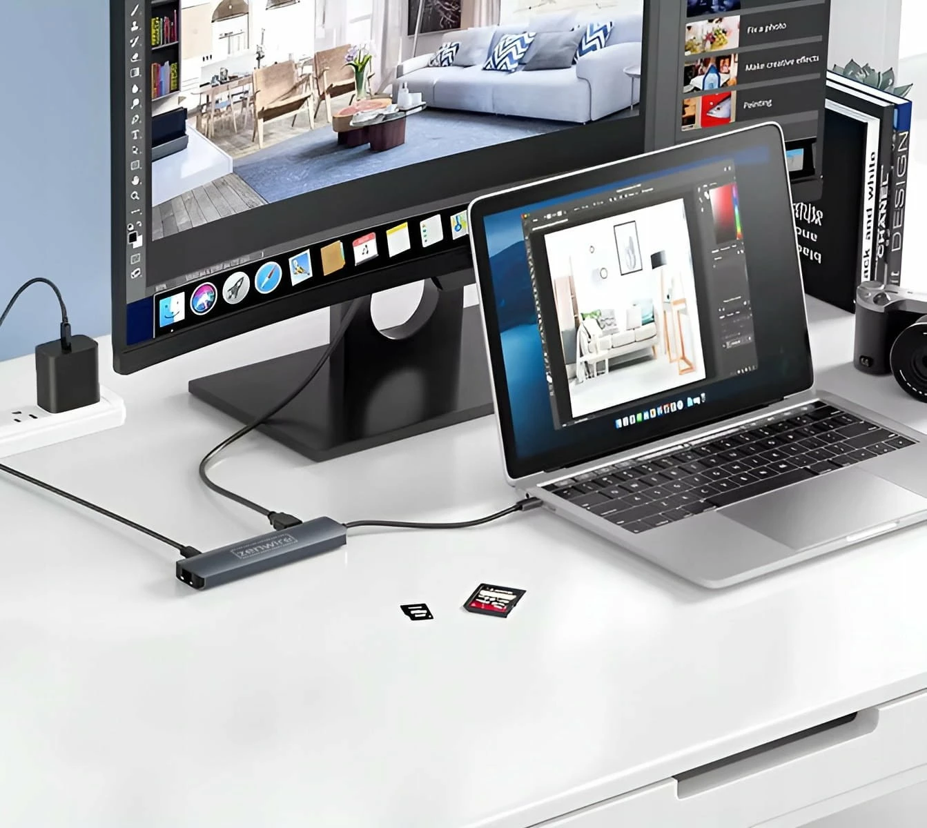 Hub USB-C Zenwire HUB81 8-në-1 HDMI 4K@60Hz Gigabit Ethernet PD 100W, Space Gray