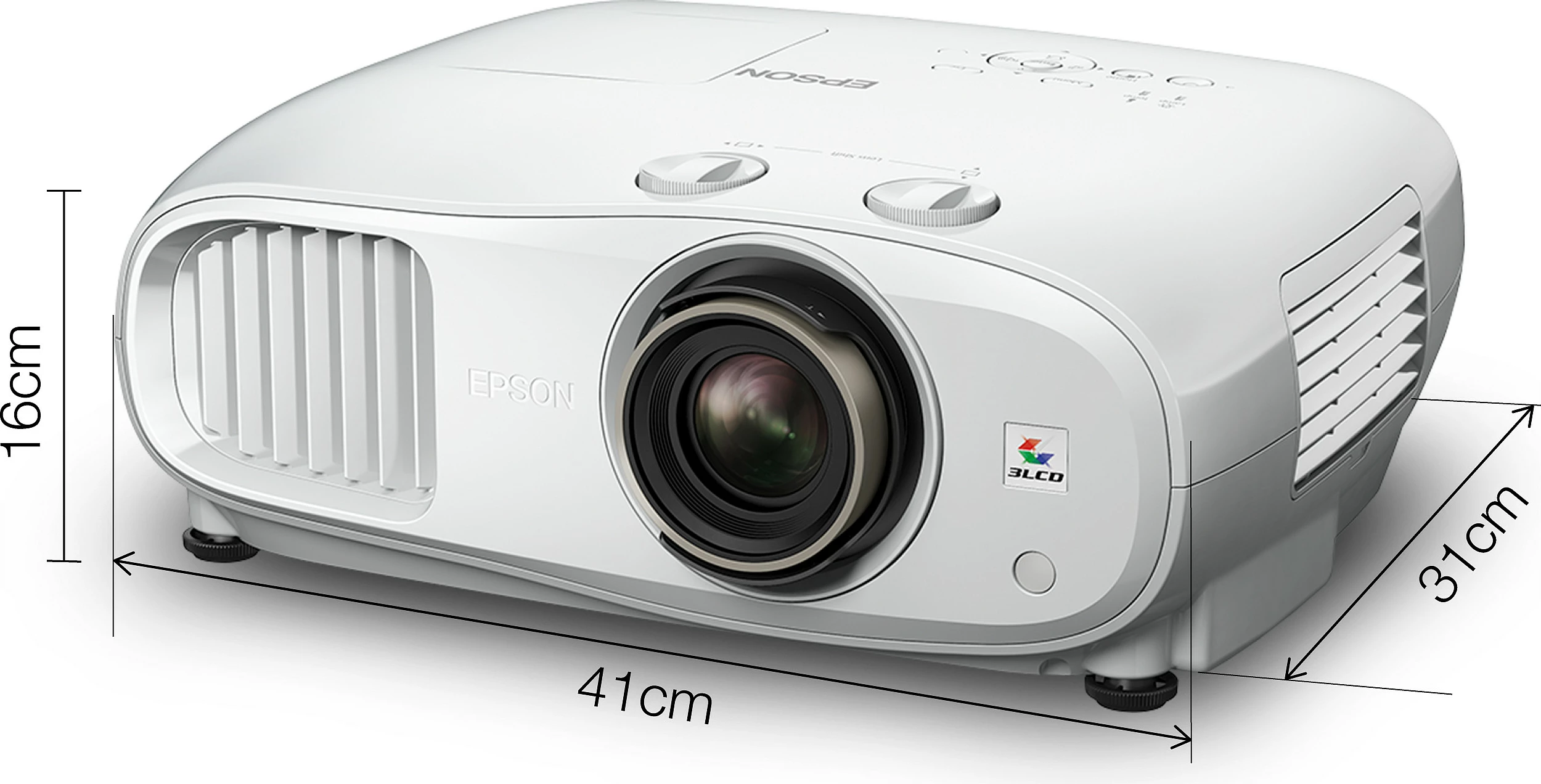 Projektor Epson EH-TW7100, 3000 ANSI lumens, 3LCD, UHD 4K, i bardhë