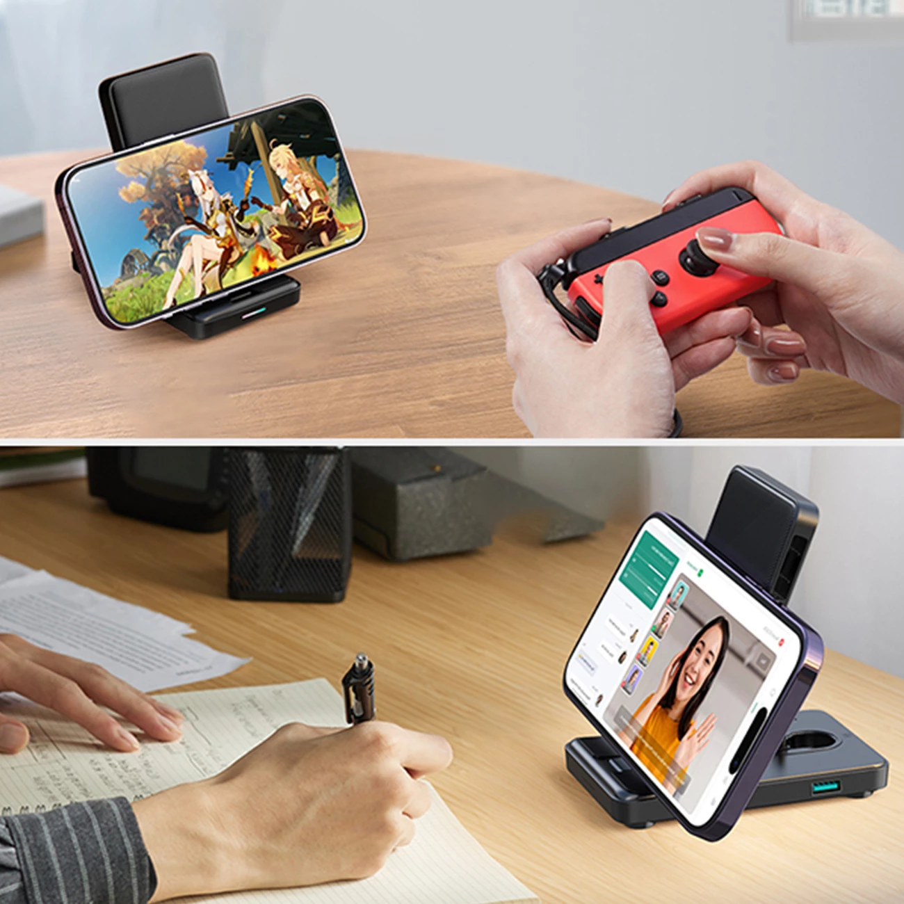 Stacion karikimi 4-në-1 Joyroom JR-WQS02 për iPhone, AirPods, Apple Watch, i palosshëm, i zi