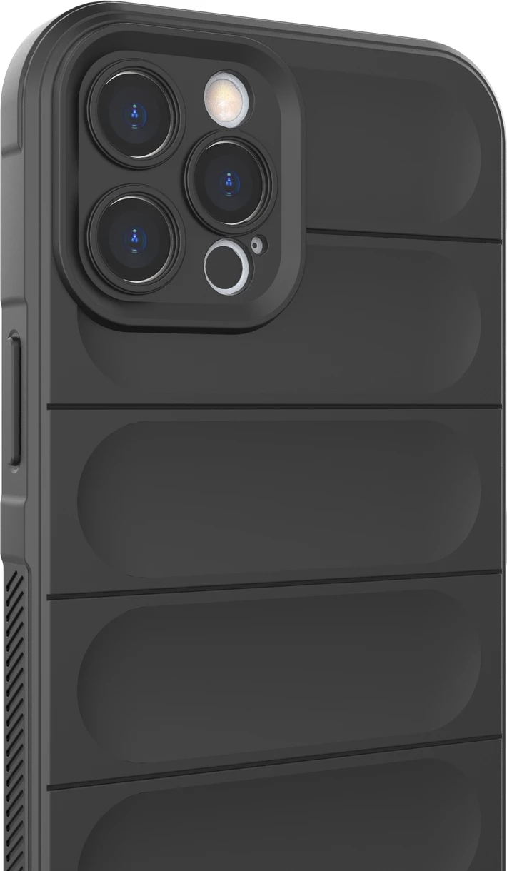 Mbështjellës Hurtel Magic Shield Case për iPhone 12 Pro Max, fleksibil, i blinduar, Kaltër e errët