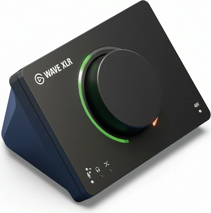 Audio interfejs Elgato Wave XLR MK.2, XLR/USB, me rrotë kontrolli dhe LED, i zi