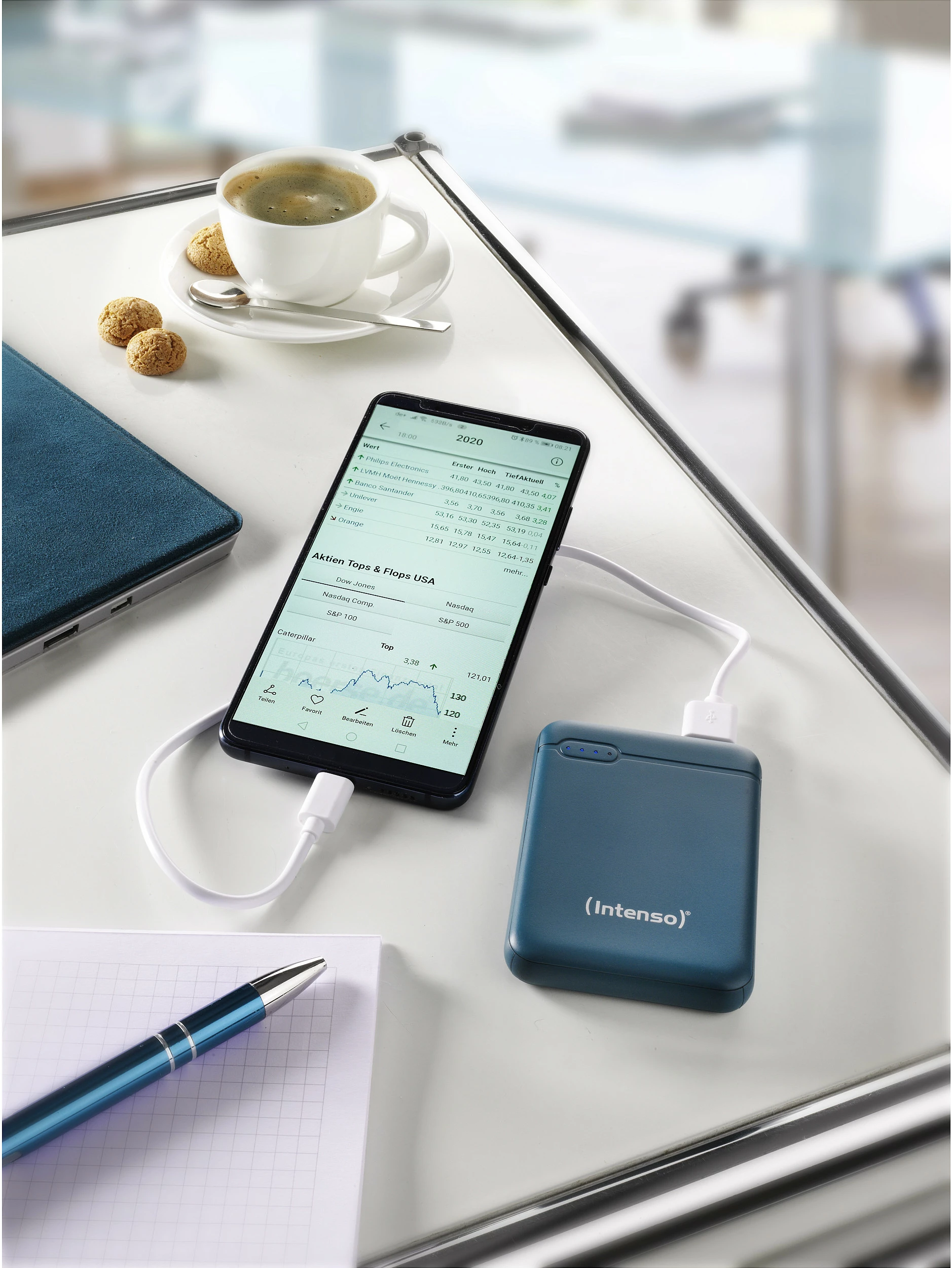 Powerbank Intenso XS5000, 5000 mAh, USB-C/USB-A, petrol