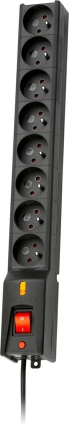 Prizë me mbrojtje nga mbingarkesa Lestar LX 810, 8 dalje, 5m, e zezë