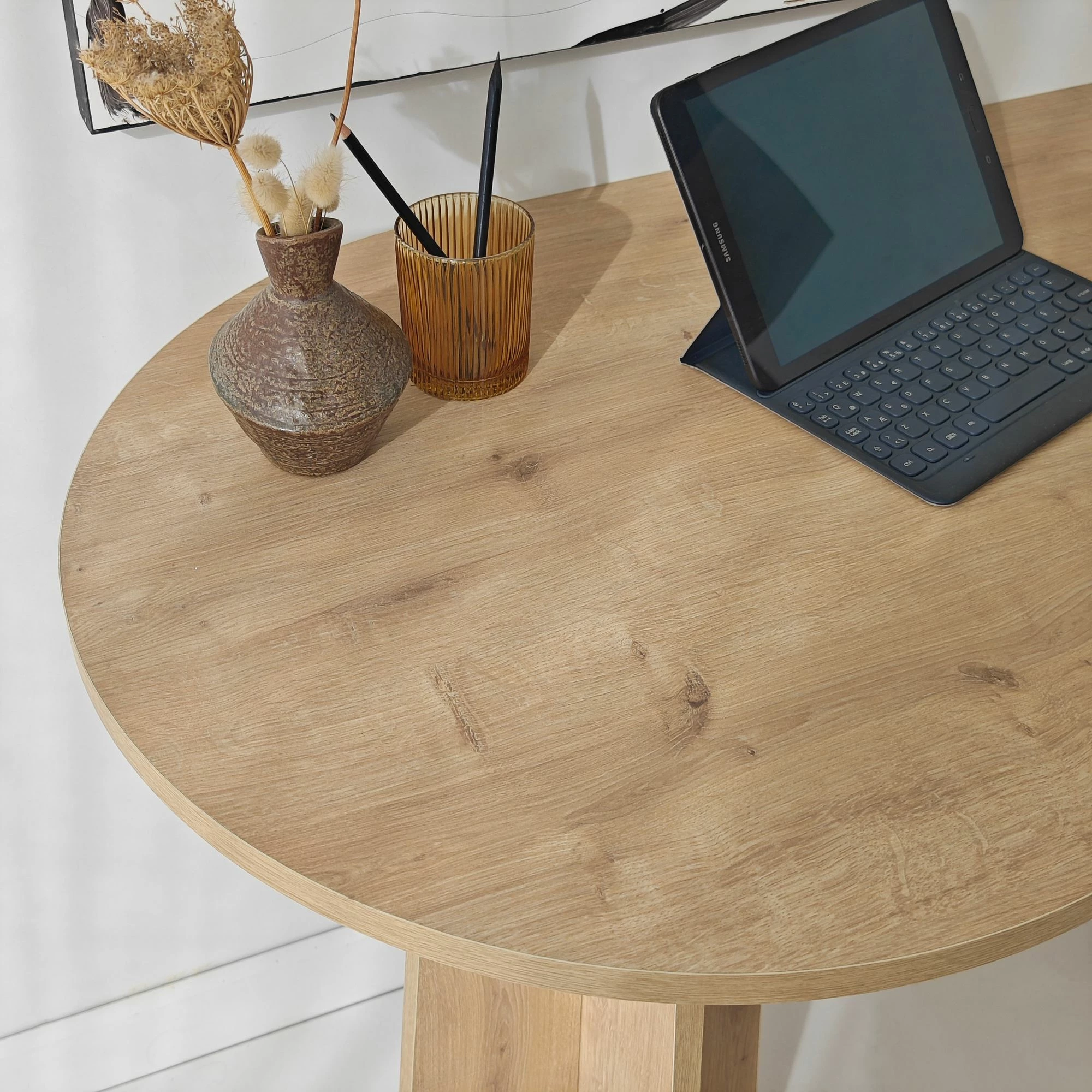 Tavolinë pune, ngjyrë Sapphire Oak, Skye Decor, Infini