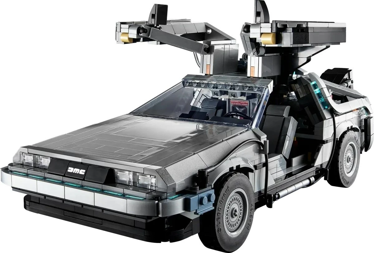 Set LEGO ICONS 10300 makinë kohe Back to the Future, 1872 pjesë, për të rritur, Gri