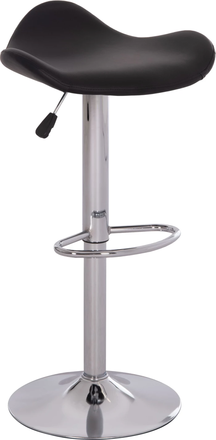 Karrige për bar rrotulluese GANNA FH201.21, lëkurë PU e zezë, me amortizator, set prej 2 copash, 44x42x87cm