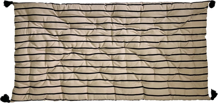 Jastëk i butë për dysheme, bezhë-gri e errët, 160x80x10cm