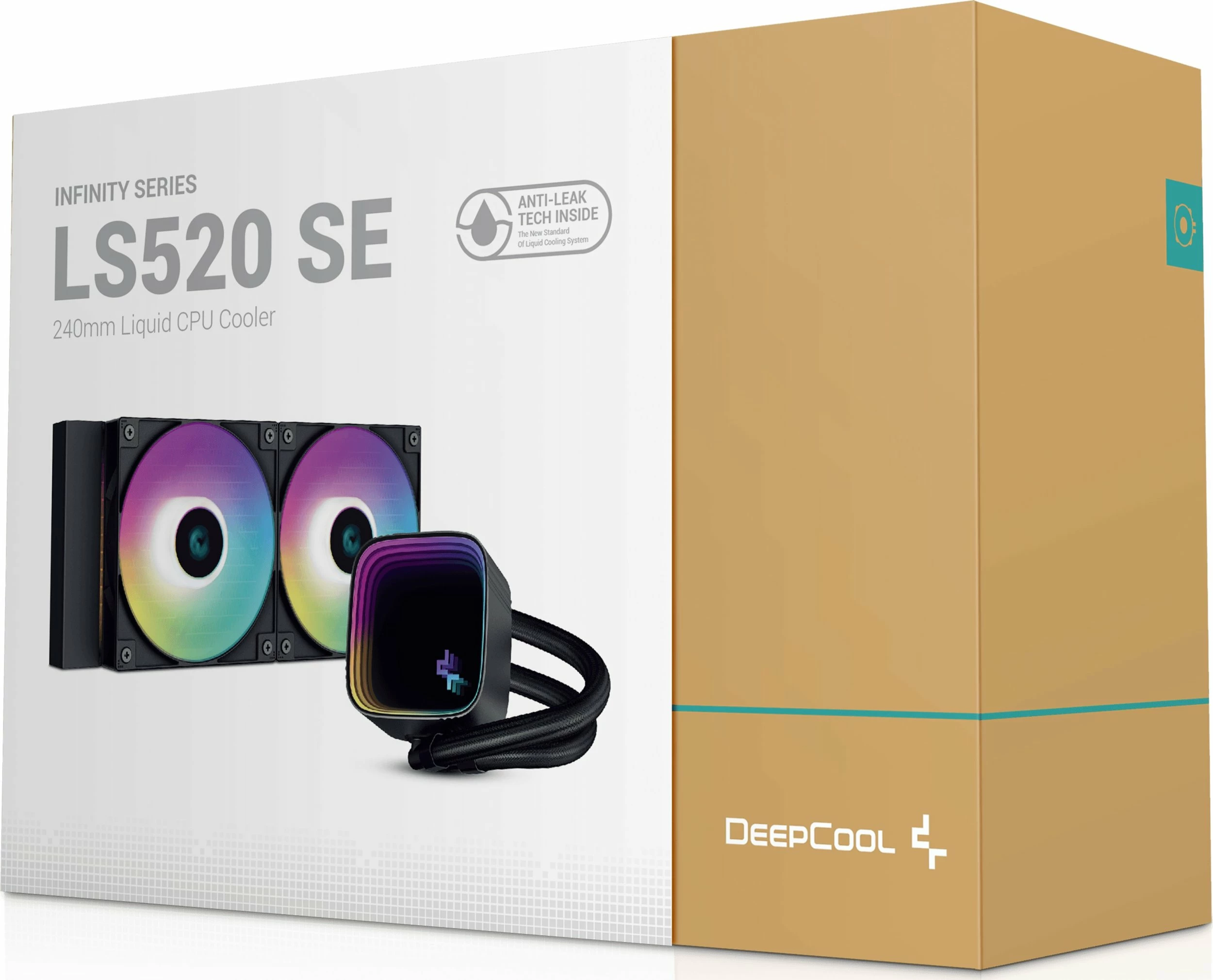 Ftohës uji AIO për CPU Deepcool LS520 SE R-LS520-BKAMMM-G-1, radiator 240mm, 2x120mm PWM, ARGB, e zezë