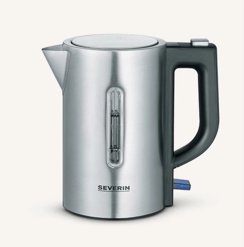 Zierëse uji, Severin, WK 3647, 0.5L, çelik inox, udhëtimi, 115/230V, e zezë