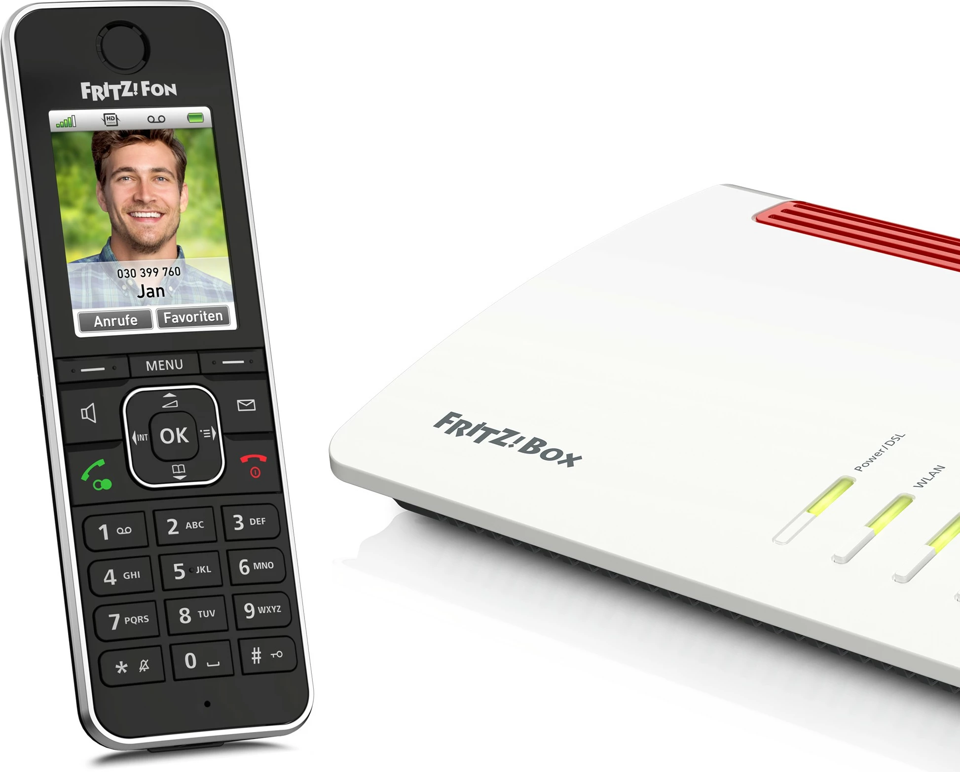 Telefon pa kabëll AVM FRITZ!Fon C6, DECT, Ekran, 300 kontakte, ID thirrës, E zezë