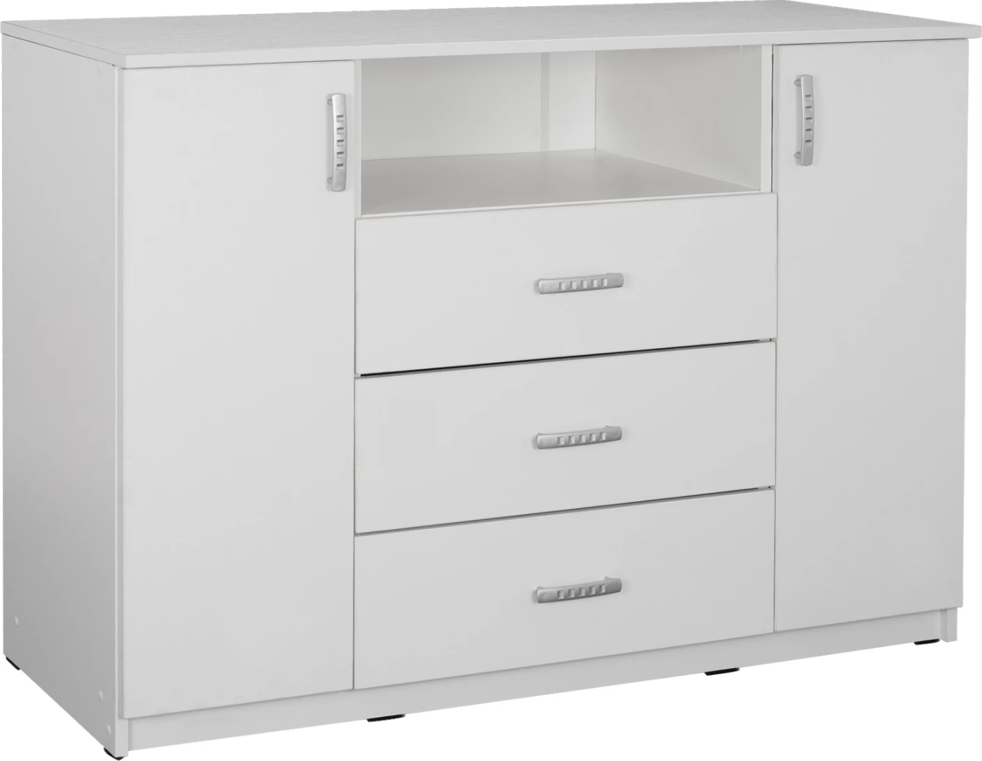 Bufe me 2 dollapë dhe 3 sirtarë, i bardhë, FH2430.03, 120x45x85 cm