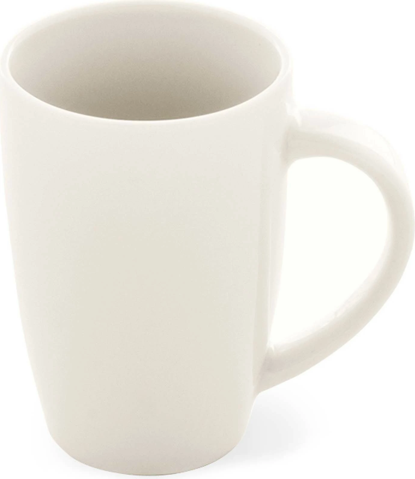 Mug porcelani Fine Dine Crema Paris 275ml, krem, set 6 copë