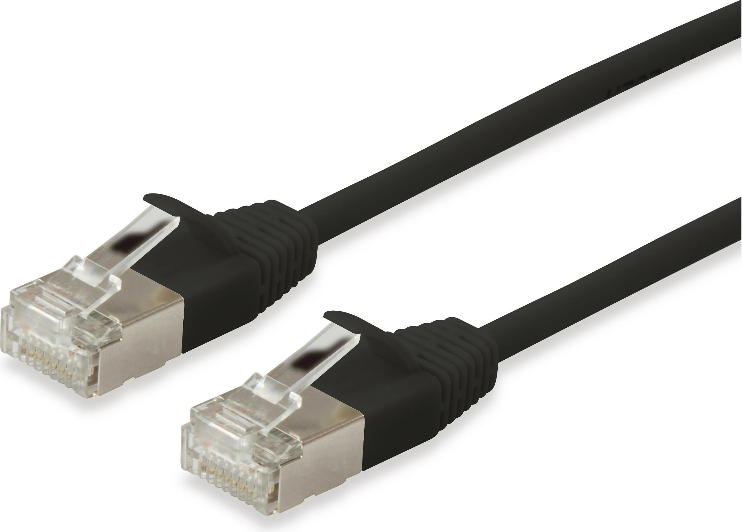 Kabllo Ethernet EQUIP Cat6A Slim Patch 1.5m, RJ-45 në RJ-45, F/FTP, e zezë