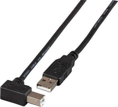 Kabllo USB 2.0 EFB Elektronik Classic A-B (USB-A në USB-B me kënd), 1.8 m, e zezë