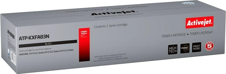 Toner zëvendësues Activejet ATP-KXFA83N për printer Panasonic, e zezë