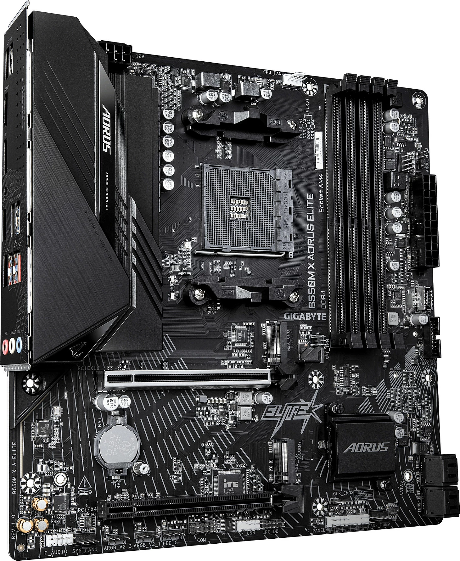 Pllakë amë Gigabyte B550M X AORUS ELITE, Socket AM4, micro ATX, 4xDDR4, 2xM.2, HDMI/DP