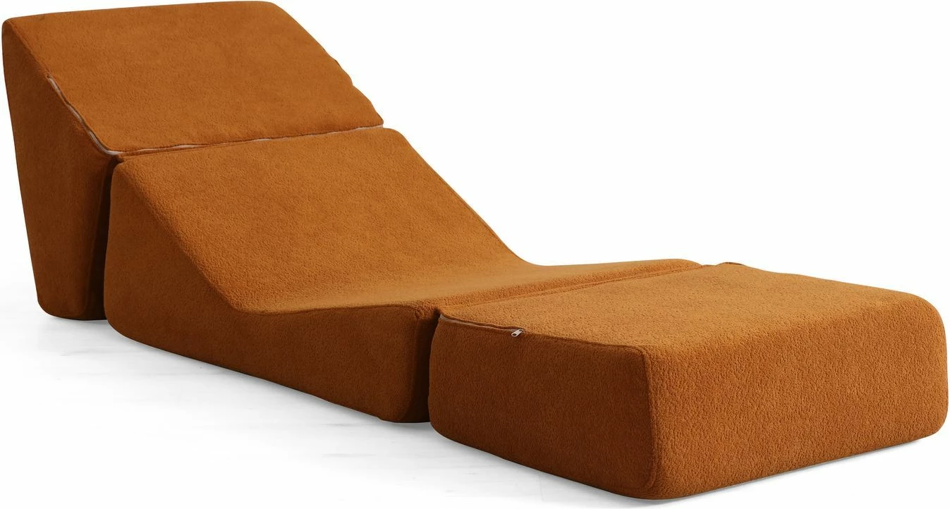 Krevat-kolltuk një vendësh, ngjyrë portokalli mat, Origami Convertable