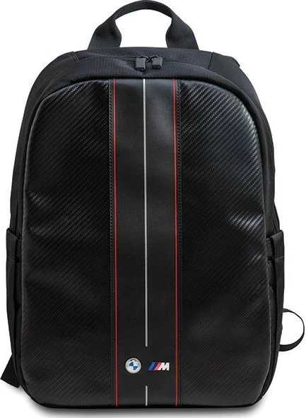 Çantë shpine BMW Carbon Red Stripe për laptop 16", e zezë