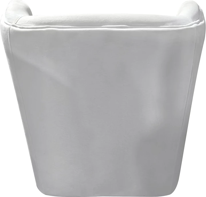 Fotel Regalo kadife, ngjyrë e bardhë, 75x88x85cm