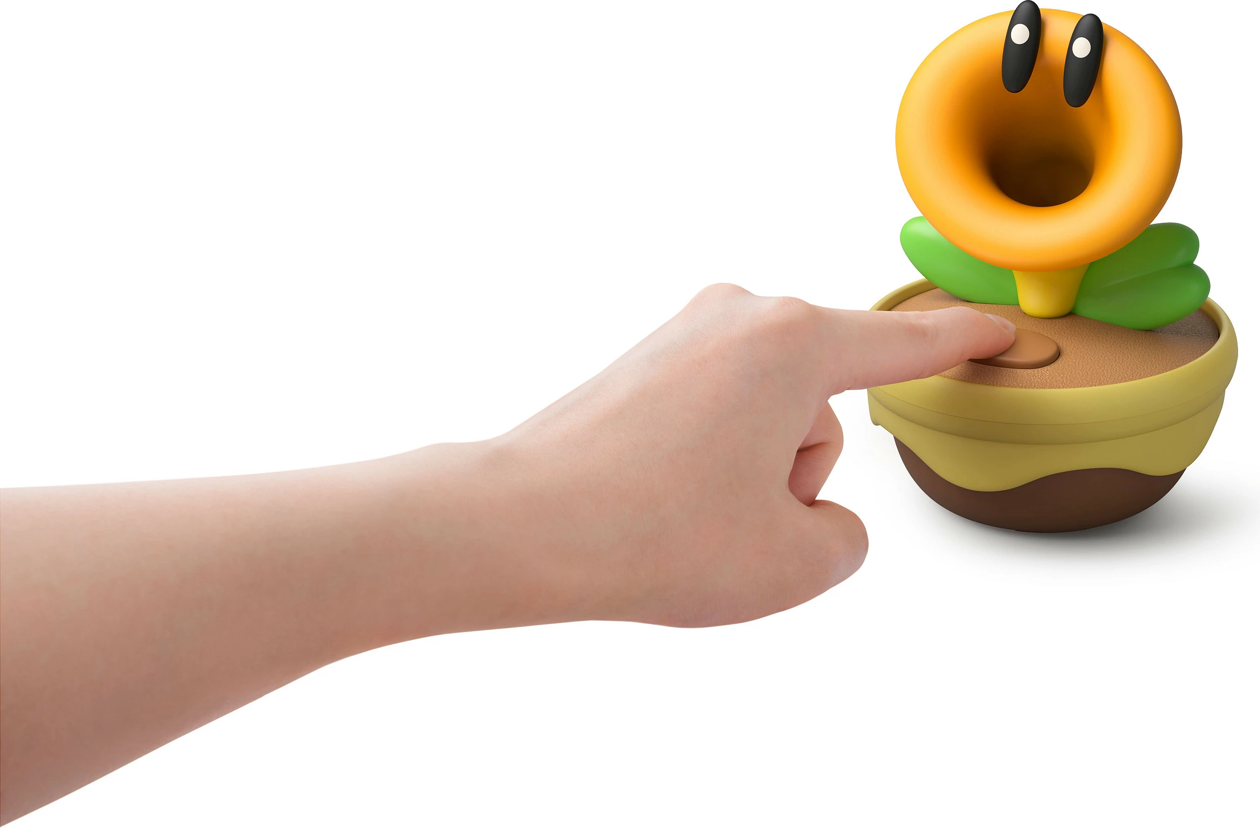 Figurinë koleksionuese Nintendo Talking Flower, Super Mario Bros. Wonder, me efekte zanore, shumëngjyrëshe