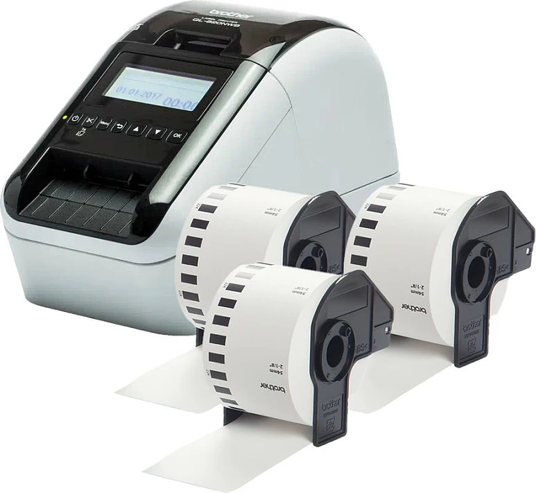 Printer etiketa Brother QL-820NWBVMXX1, Wi-Fi, Bluetooth, bateri e integrume