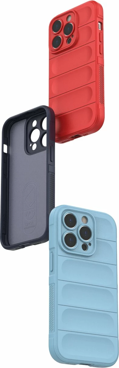 Mbështjellës Hurtel Magic Shield Case për iPhone 14 Pro, elastik, i blinduar, kuq
