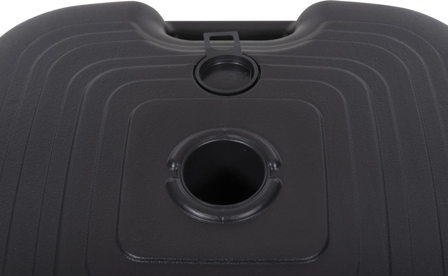 Bazë plastike për ombrellë me dorezë, SOLBAS FH6112.02, ngjyrë antracit, për shtyllë 20/38mm, 45x11H cm