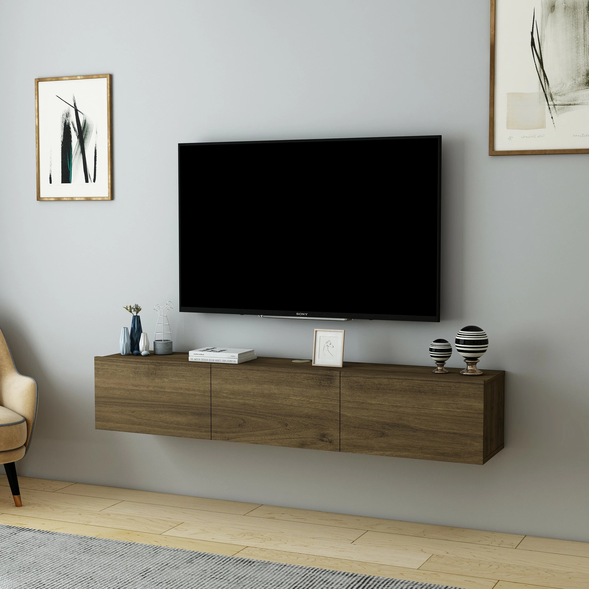 Komodë për TV Skye Decor, ngjyrë arre, Denby