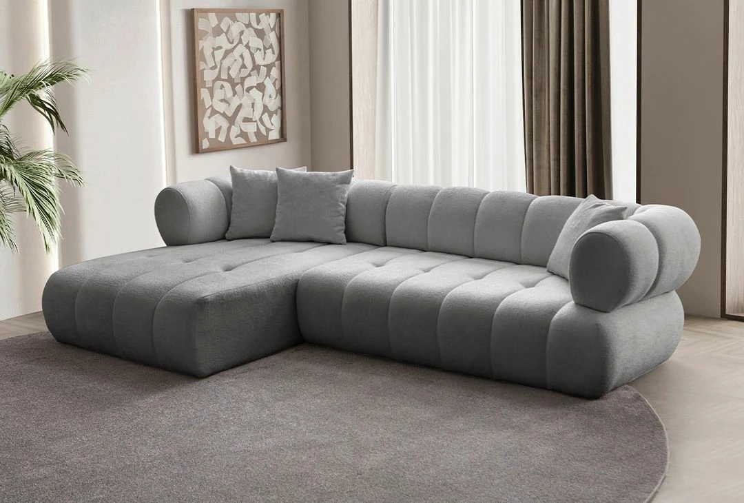 Këndare Petra, ngjyrë gri, Atelier del Sofa, majtas