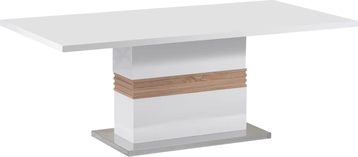 Tavolinë Zoekrin Inart, e bardhë, MDF, 200x100x76cm