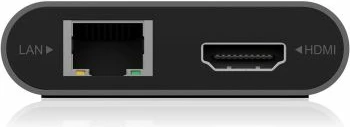 Stacion docking USB-C ICYBOX IB-DK4050-CPD 12-në-1 100W Power Delivery 3 ekrane 4K@60Hz antracit/zi