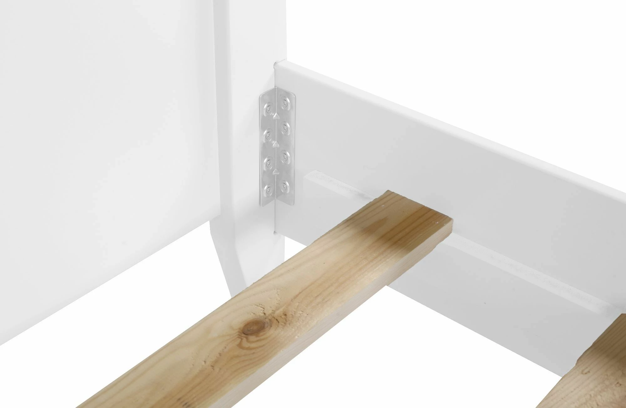 Krevat dopio Skye Decor, stil modern country, 160x200, ngjyrë e bardhë dhe lis