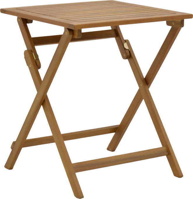 Tavolinë e palosshme Perdu dru akacie natyral 60x60x72cm