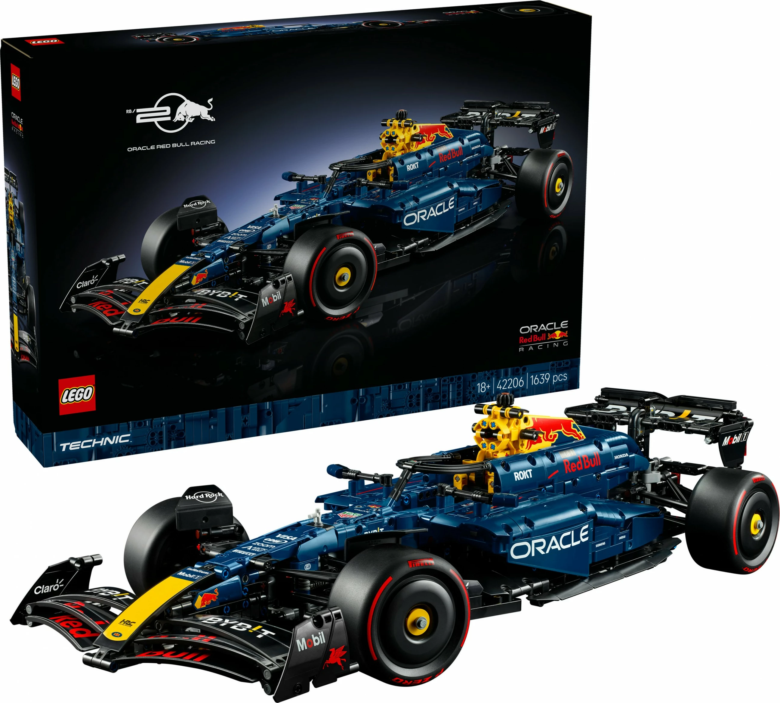 Set ndërtimi LEGO Technic Oracle Red Bull Racing RB20 F1, 1639 pjesë, multingjyrësh