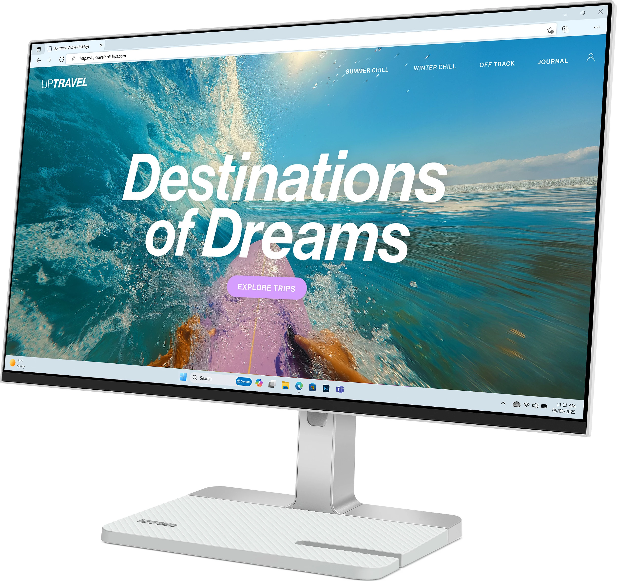 Monitor Lenovo L24D-4C, 23.8" Full HD IPS 144Hz, HDMI/USB-C/DP, Cloud Grey