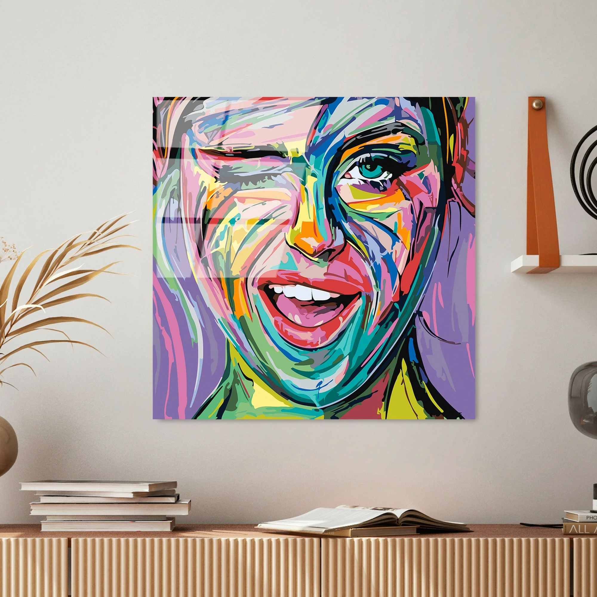 Pikturë dekorative prej xhami të temperuar, Wallity, UV-845, 50x50cm