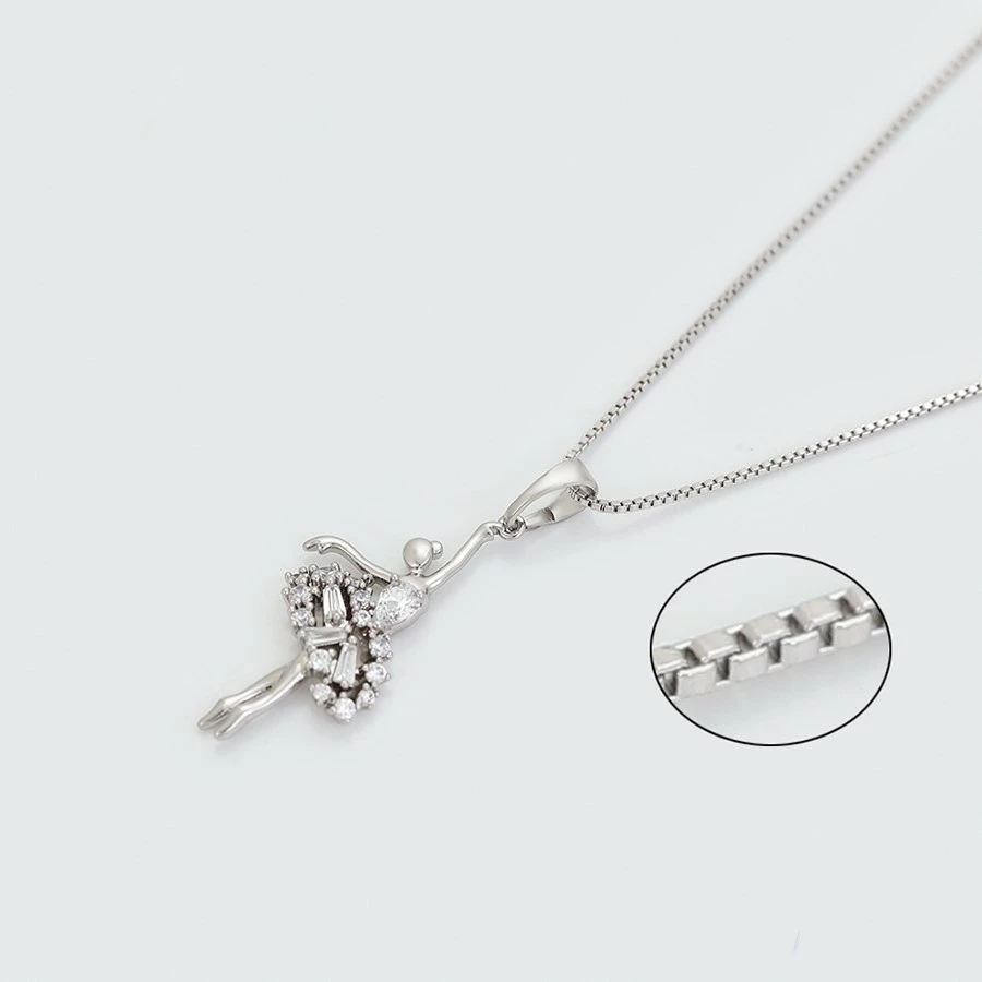 Qafore me varëse në formë balerine, e argjend QA12