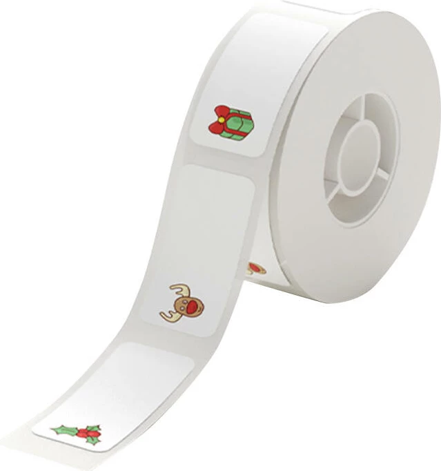 Etiketa termike NIIMBOT T12x30mm, 210 copë, motive Krishtlindjesh, për Niimbot B18, Multikolor