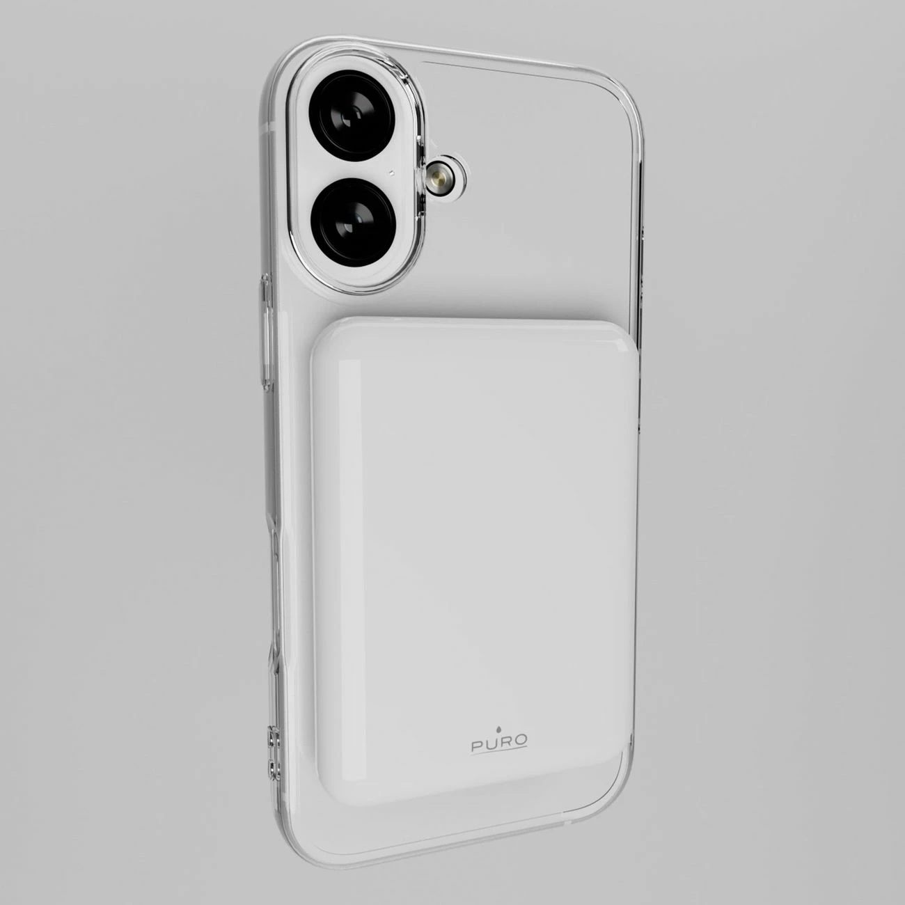 Power bank Puro Power Mag 5000mAh 20W PD USB-C, MagSafe, e bardhë