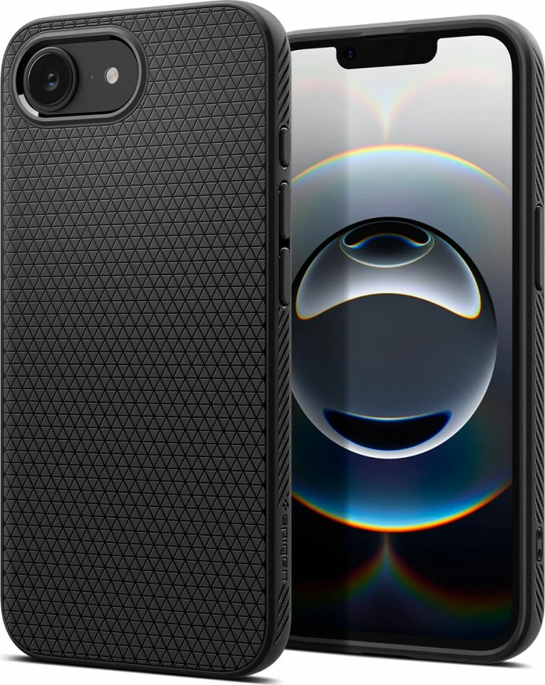 Mbështjellës Spigen Liquid Air për iPhone 16e, i zi mat