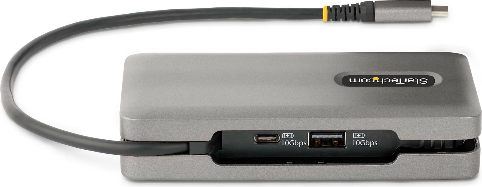 Adapter multiport USB-C StarTech, mini docking station, 4K 60Hz HDMI/DisplayPort, 3x USB, Gigabit LAN, PD 100W, gri