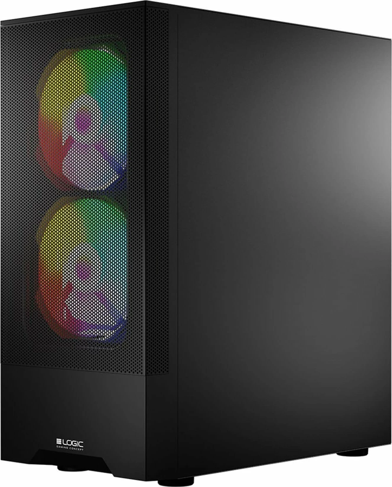 Kasë Logic Concept Arya ARGB (AT-ARYA-10-000000-0002) Midi Tower ATX, me xham të temperuar, pa furnizim energjie, e zezë