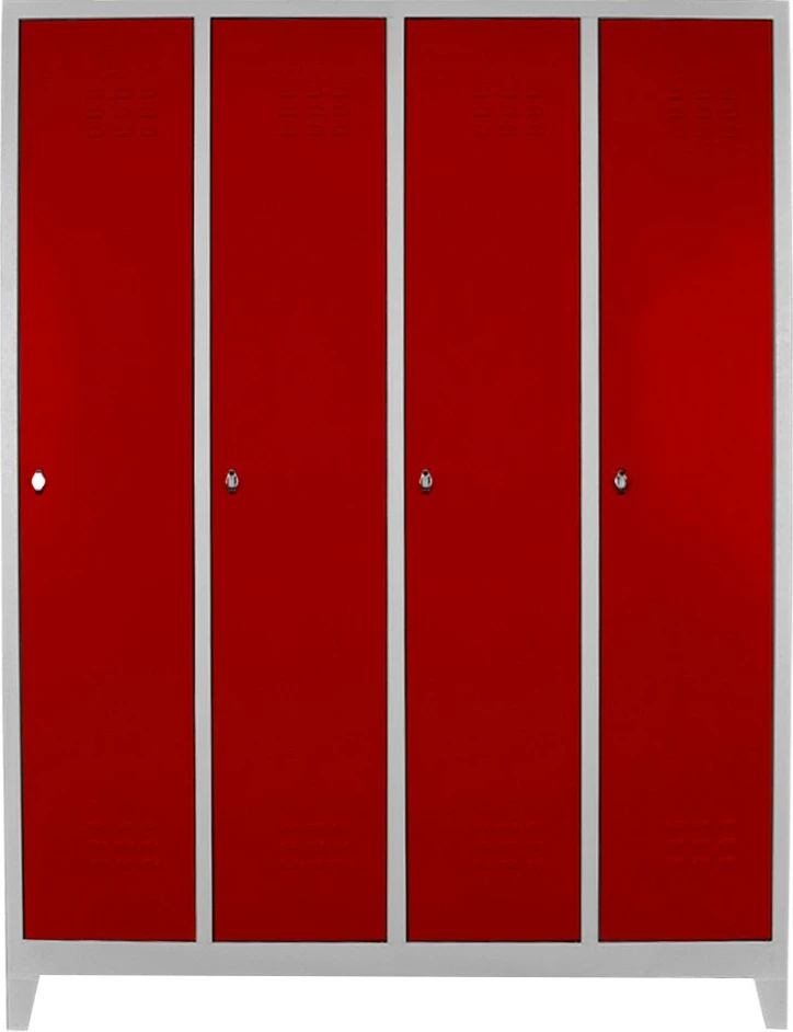 Dollap metalik për depozitë, ngjyrë gri e kuqe, Skye Decor, Js1029Kı