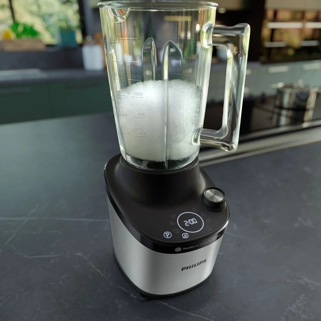 Blender Philips 7000 Series HR3760/10 1500W, 12 shpejtësi, touch, set me 2 gota, argjendtë/zi
