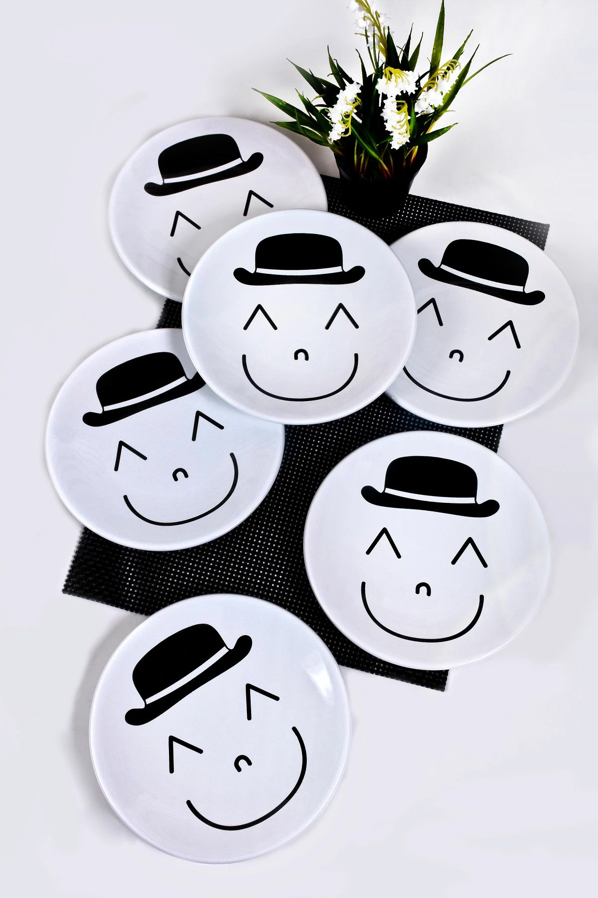Set pjatash ëmbëlsirash qeramike (6 copë), Hermia Concept, ST040206F004A4611000ASD400