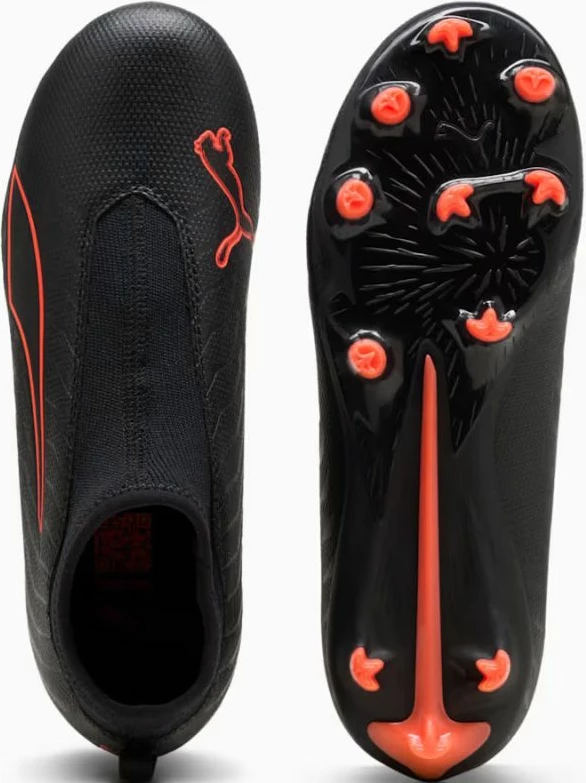 Atlete futbolli për fëmijë Puma Ultra 6 Match+LL Jr FG/MG, të zeza