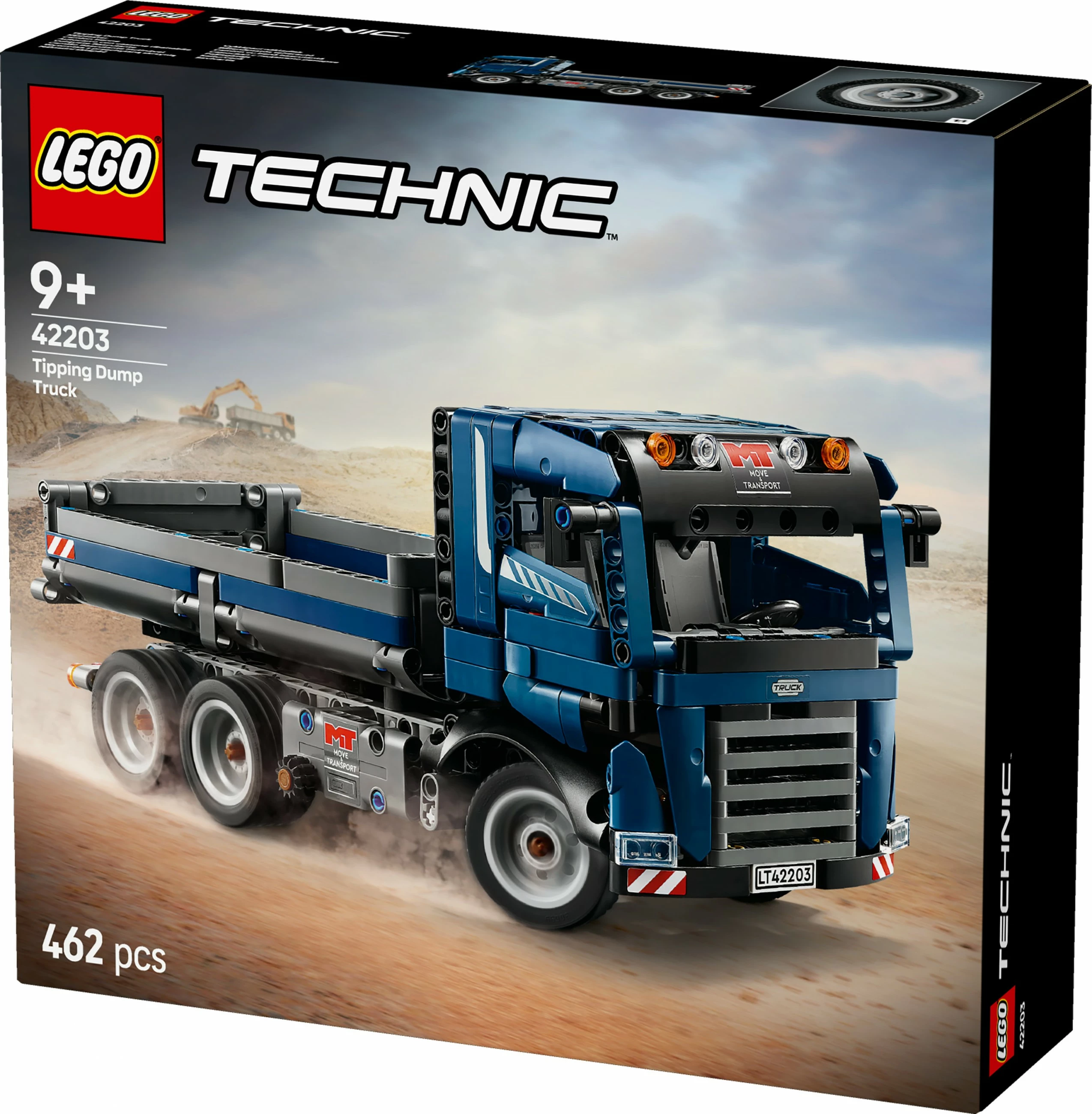 Set ndërtimi LEGO Technic Tipping Dump Truck, 462 pjesë, shumëngjyrësh