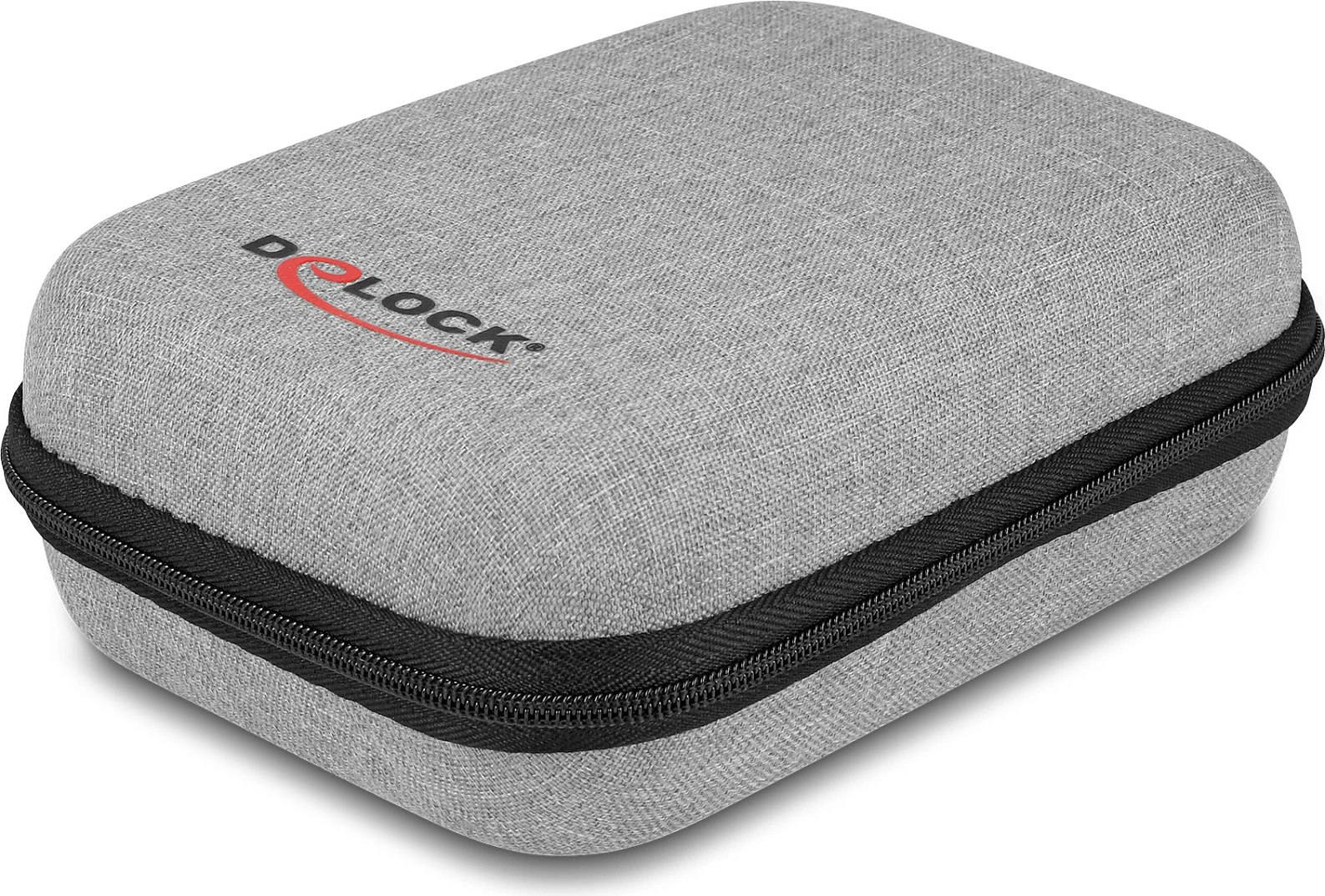 Çantë mbrojtëse DeLOCK Hard Shell 16.5 x 11.5 x 6 cm, poliester, e papërshkueshme nga uji, gri