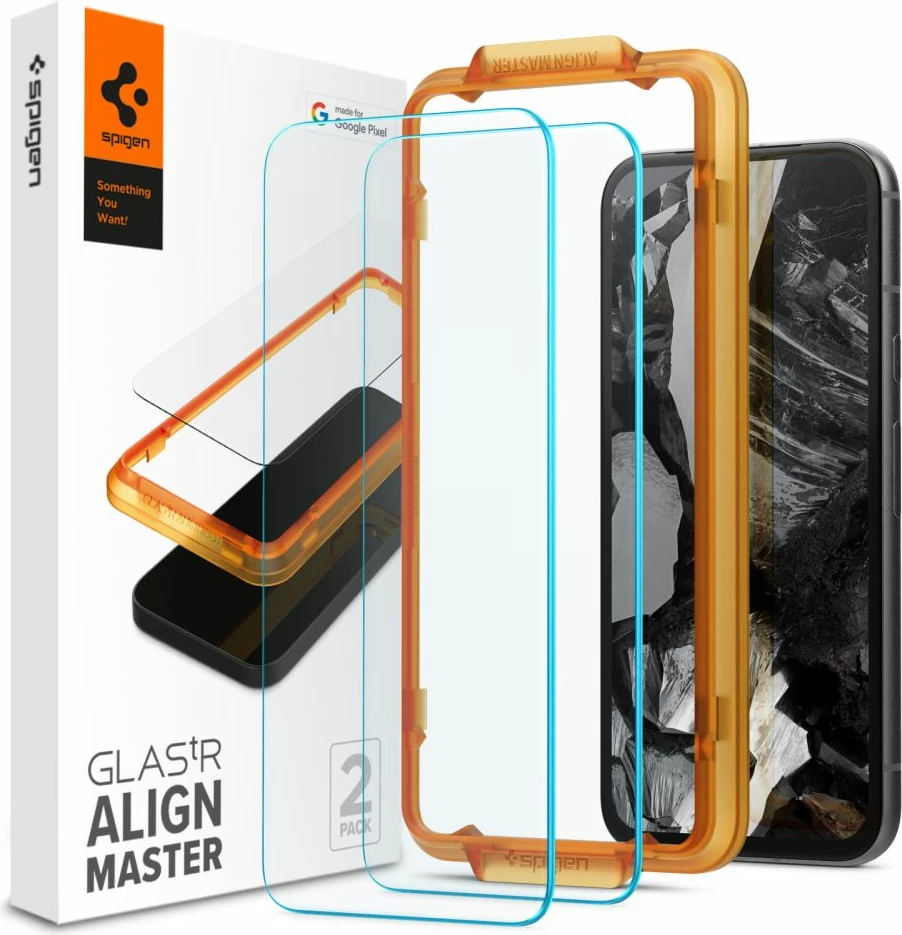 Mbrojtës ekrani xham i temperuar Spigen Glas.tR AlignMaster për Google Pixel 8A, 2 copë