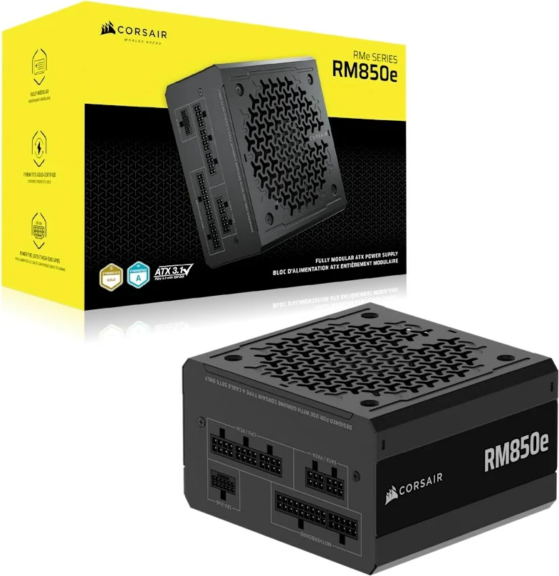 Njësi furnizimi me rrymë Corsair RM850e, 850 W, ATX, E zezë